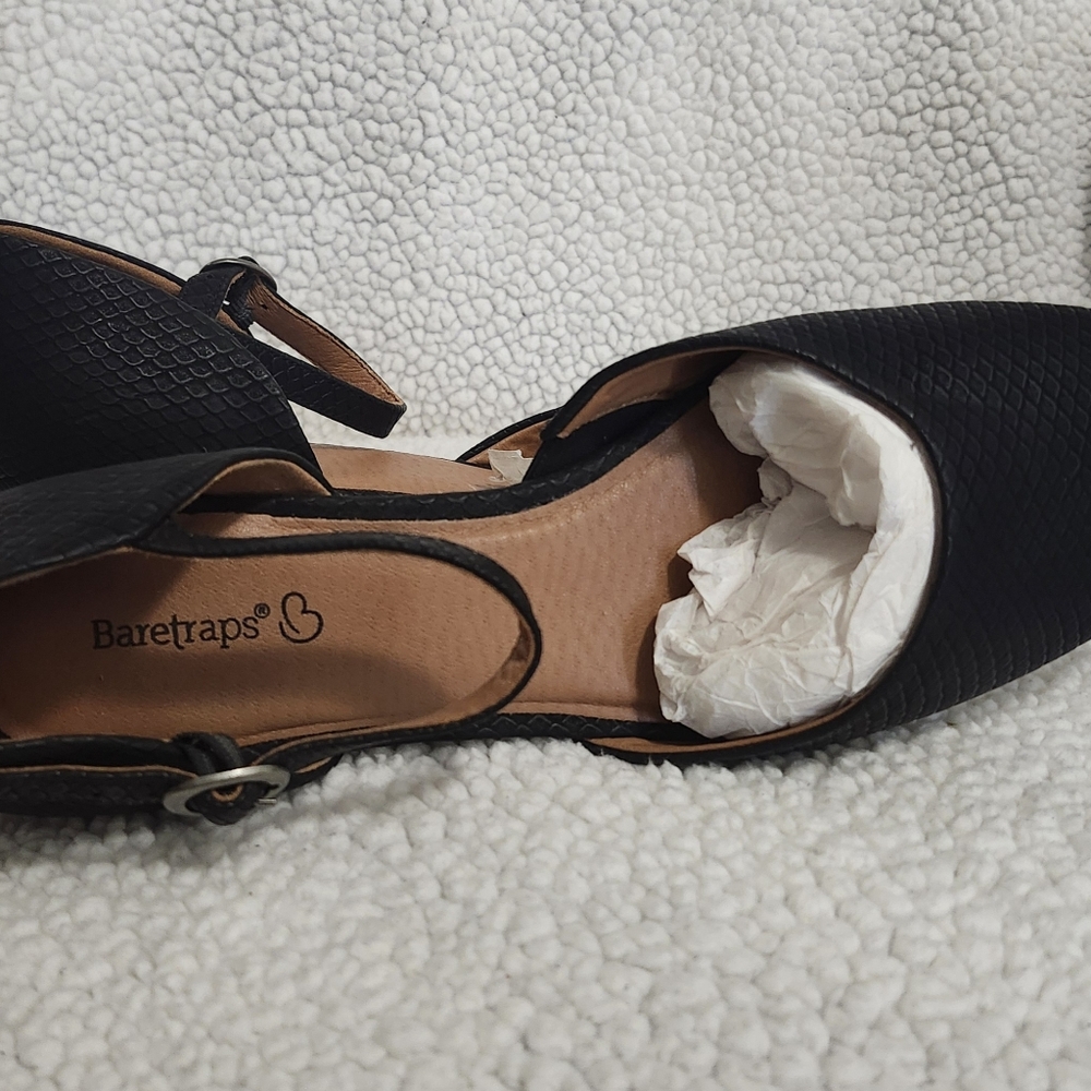 NEW- BareTraps Laverick Black Wedge Espadrille Snake design shoes. Size 10M .$13 - Picture 8 of 12